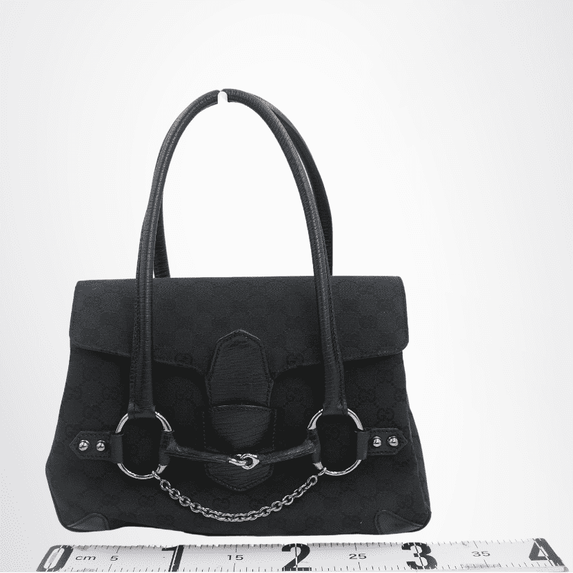 Gucci Black Horsebit Chain Handbag