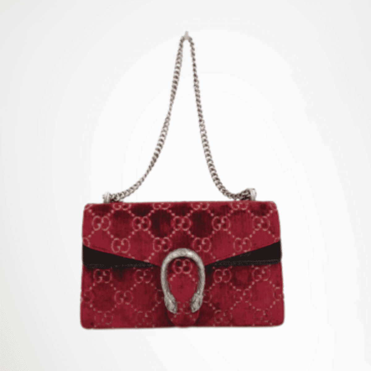 Gucci Dionysus GG Velvet Shoulder Bag – Red