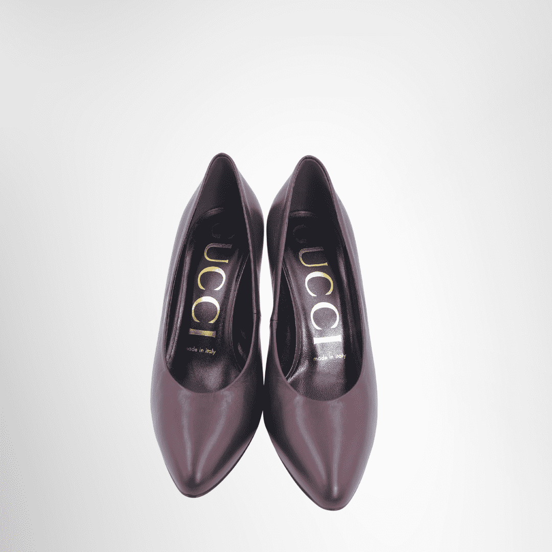 Gucci Preowned Luxury Pumps Bordeaux Pumps Front View