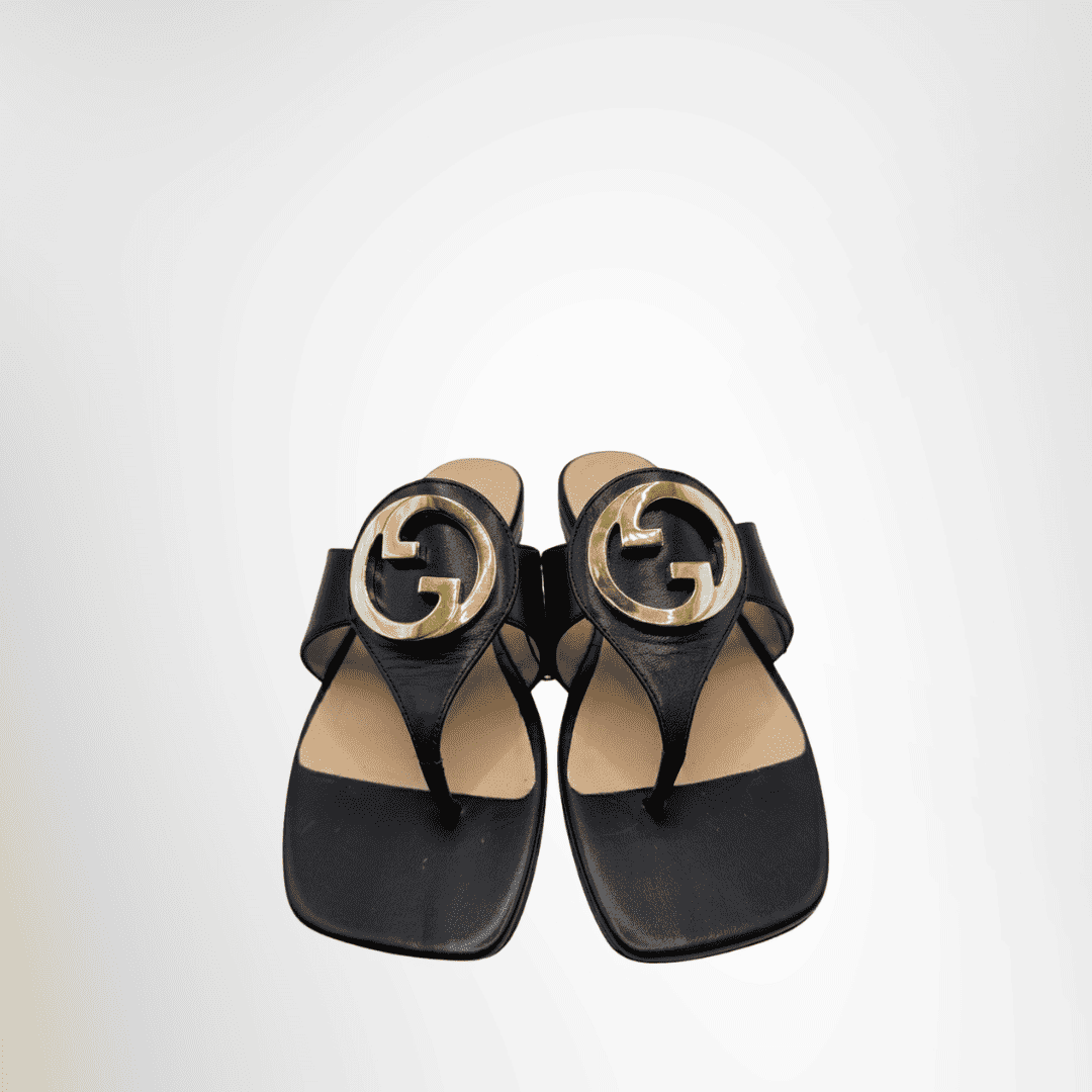 Gucci Preowned Luxury Sandals Blondie Thong Sandals Front View