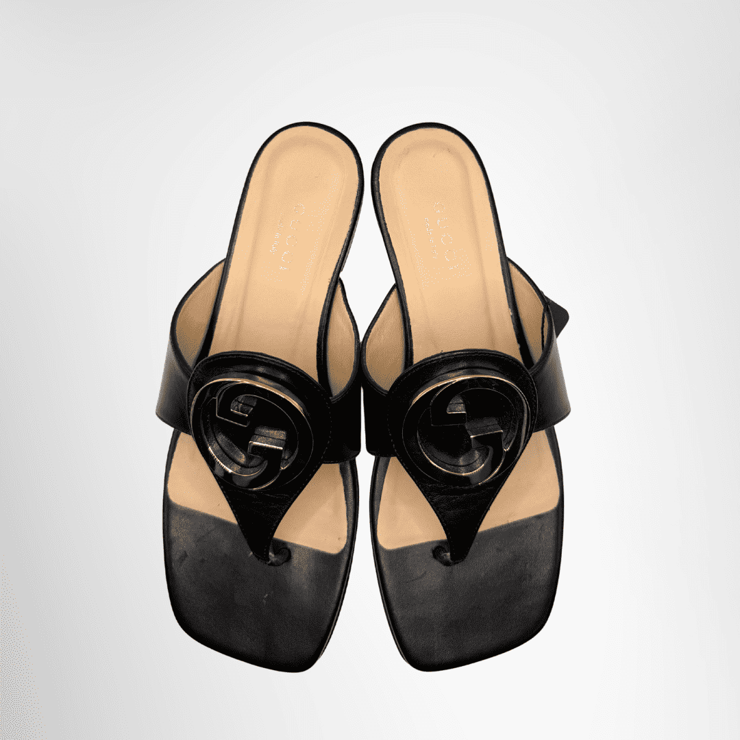 Gucci Preowned Luxury Sandals Blondie Thong Sandals Top View