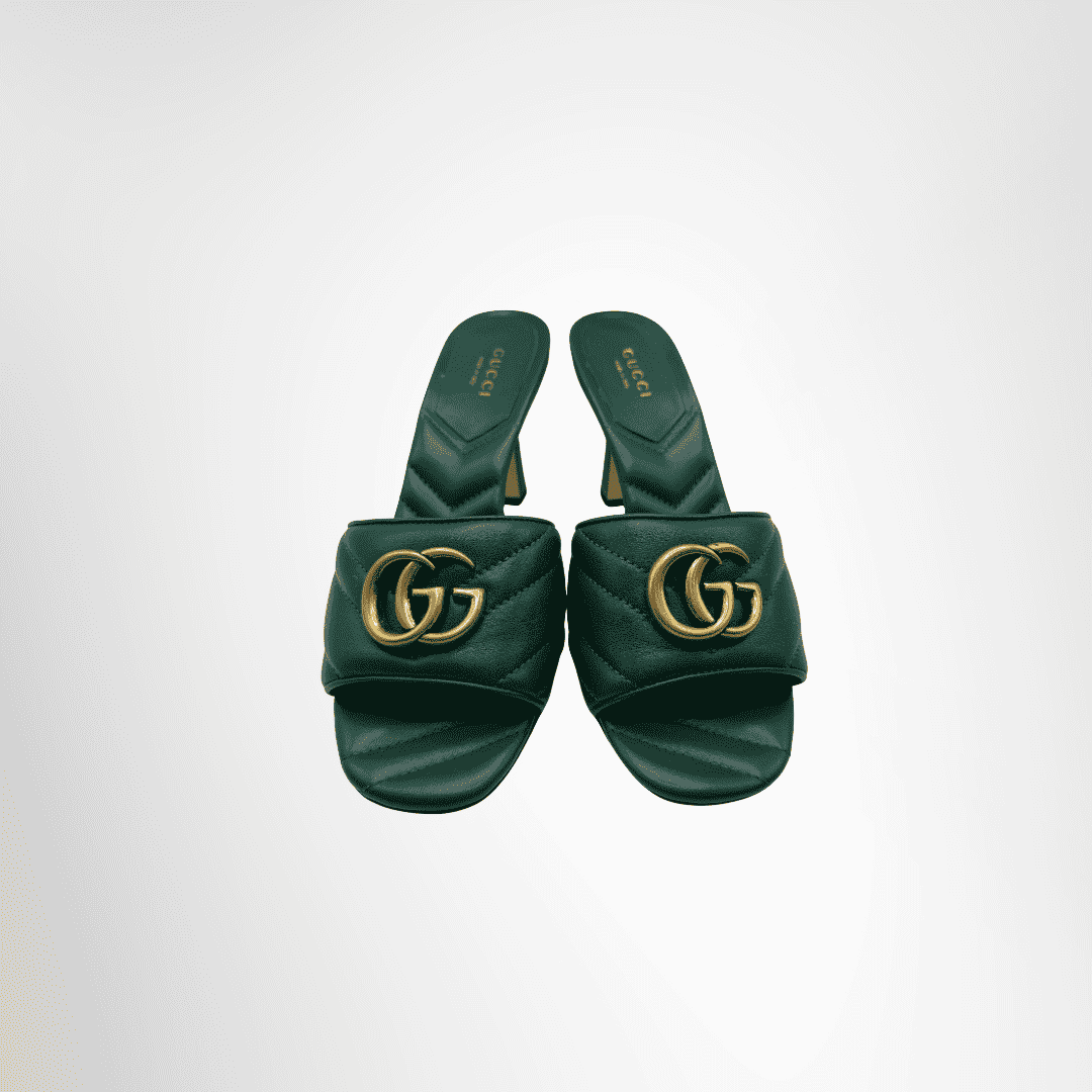 Gucci Preowned Luxury Sandals Double GG Marmont Sandals Front View 2