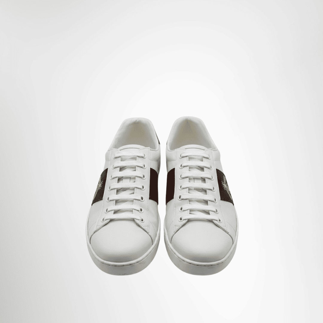 Gucci Preowned Luxury Shoes Ace Embroidered Sneaker Front View