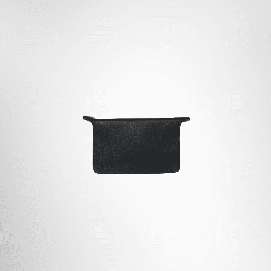 Hermes Preowned Luxury Bag Videpoches Black Front View 2