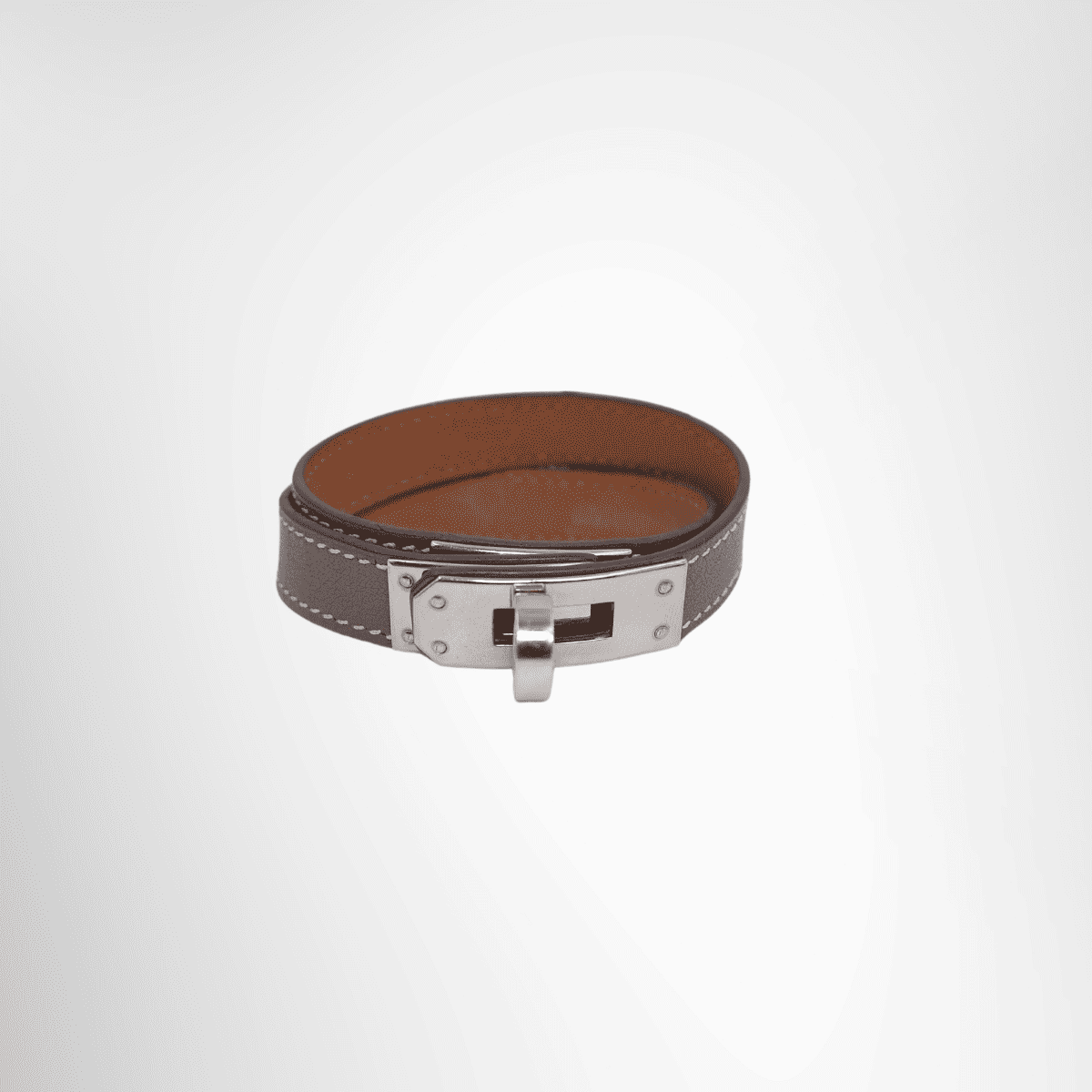 Hermes Preowned Luxury Bracelet Kelly Double Tour Bracelet Front View