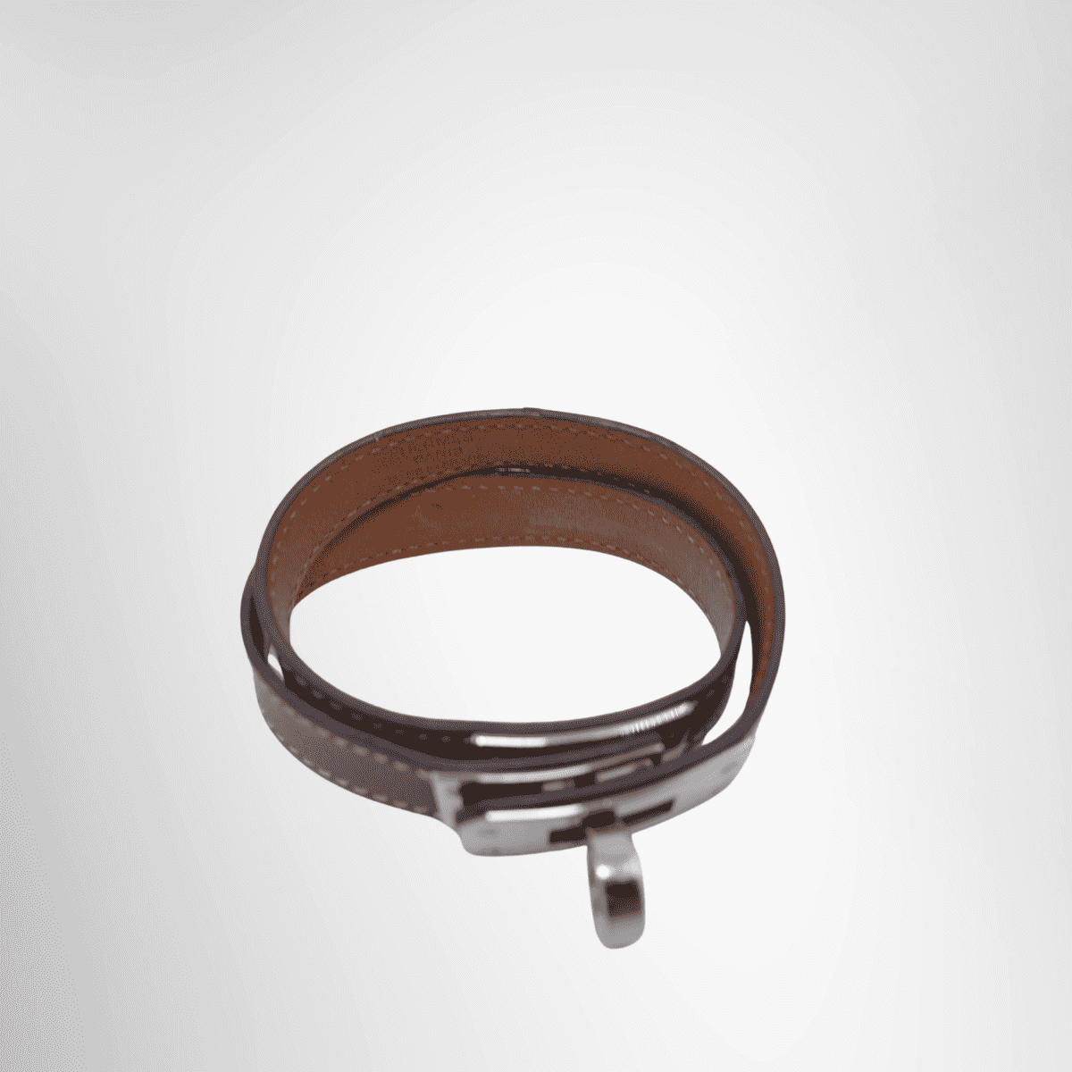 Hermes Preowned Luxury Bracelet Kelly Double Tour Bracelet Top View