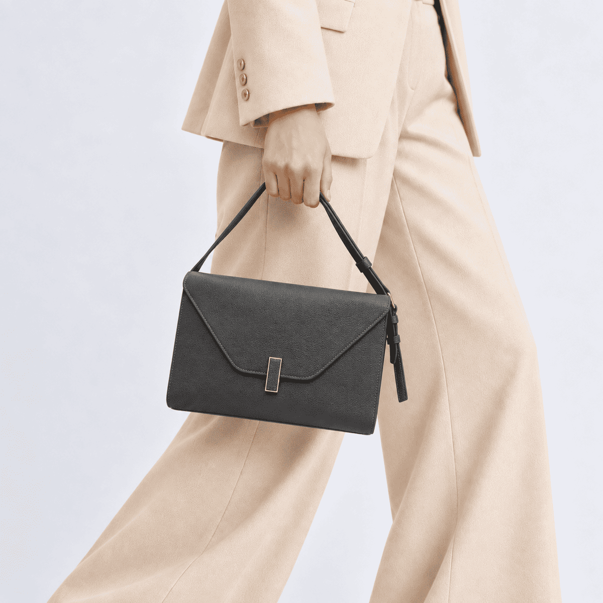 Valextra Iside Sling Shoulder Bag - Gray
