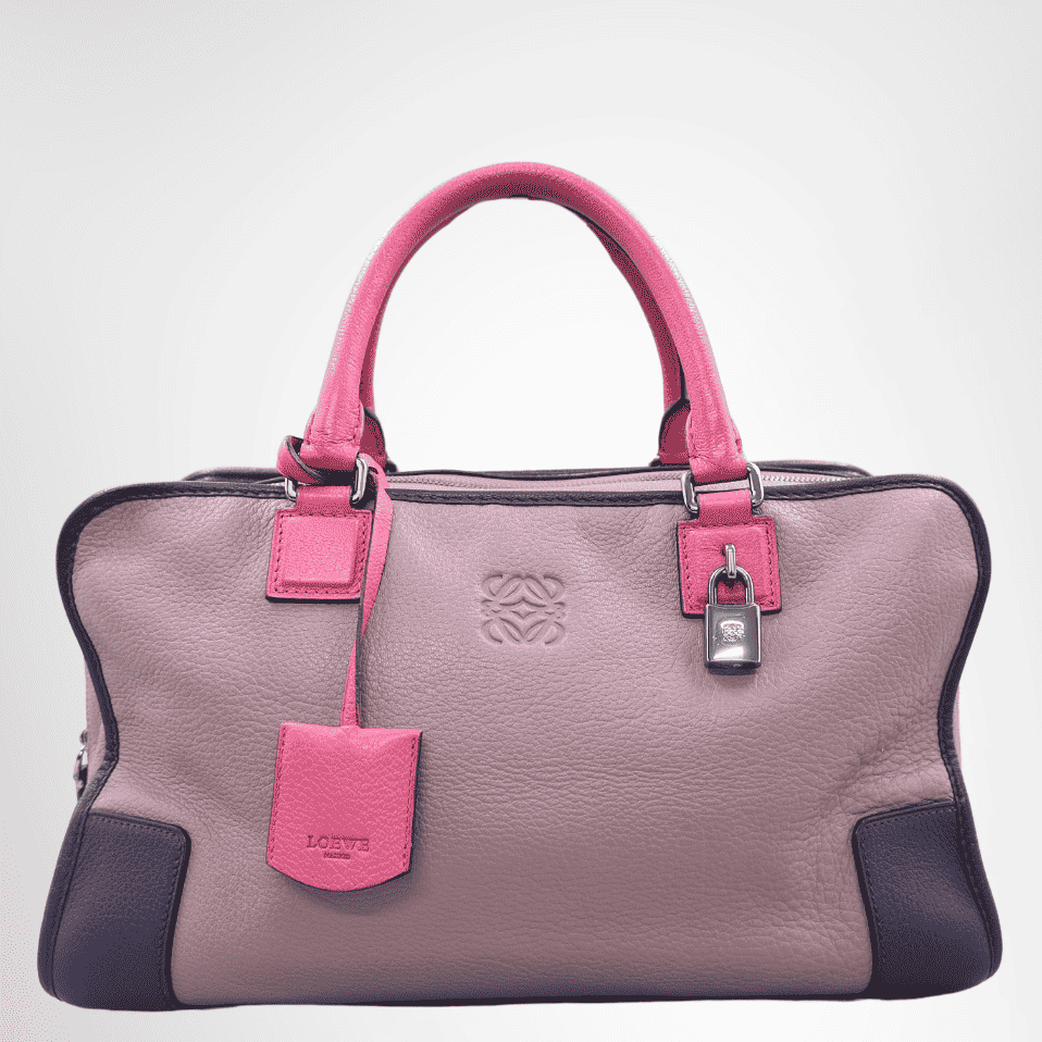 Loewe Amazona 36 Tri-Color Handbag - Pink and Purple