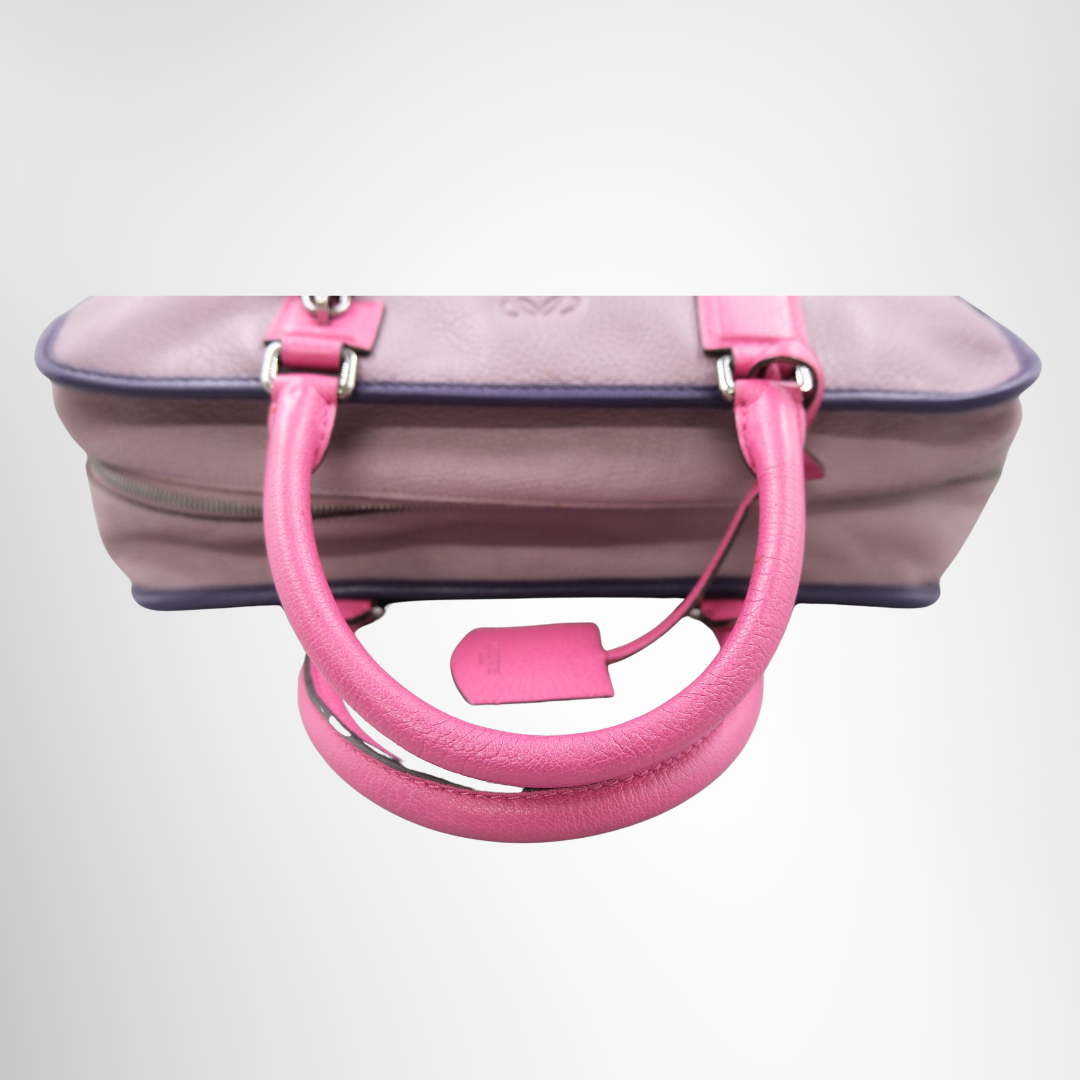 Loewe Amazona 36 Tri-Color Handbag - Pink and Purple