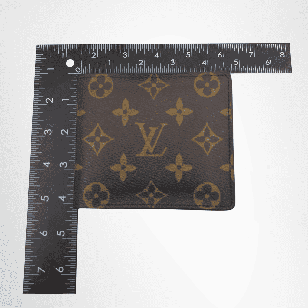 Louis Vuitton Bi-Fold Wallet – Pre-Owned Luxury Brand Wallet – Antonio & Co – Measurement VIew