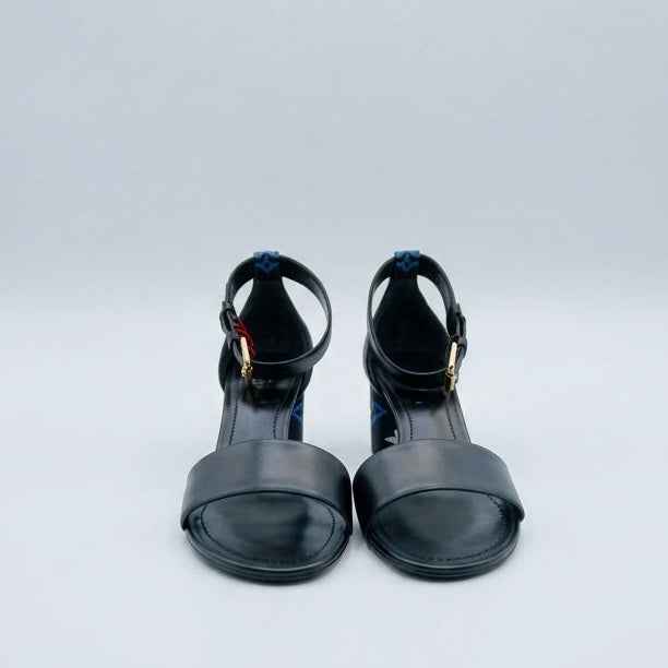 Louis Vuitton Silhouette Line Game On Monogram Sandals – Black