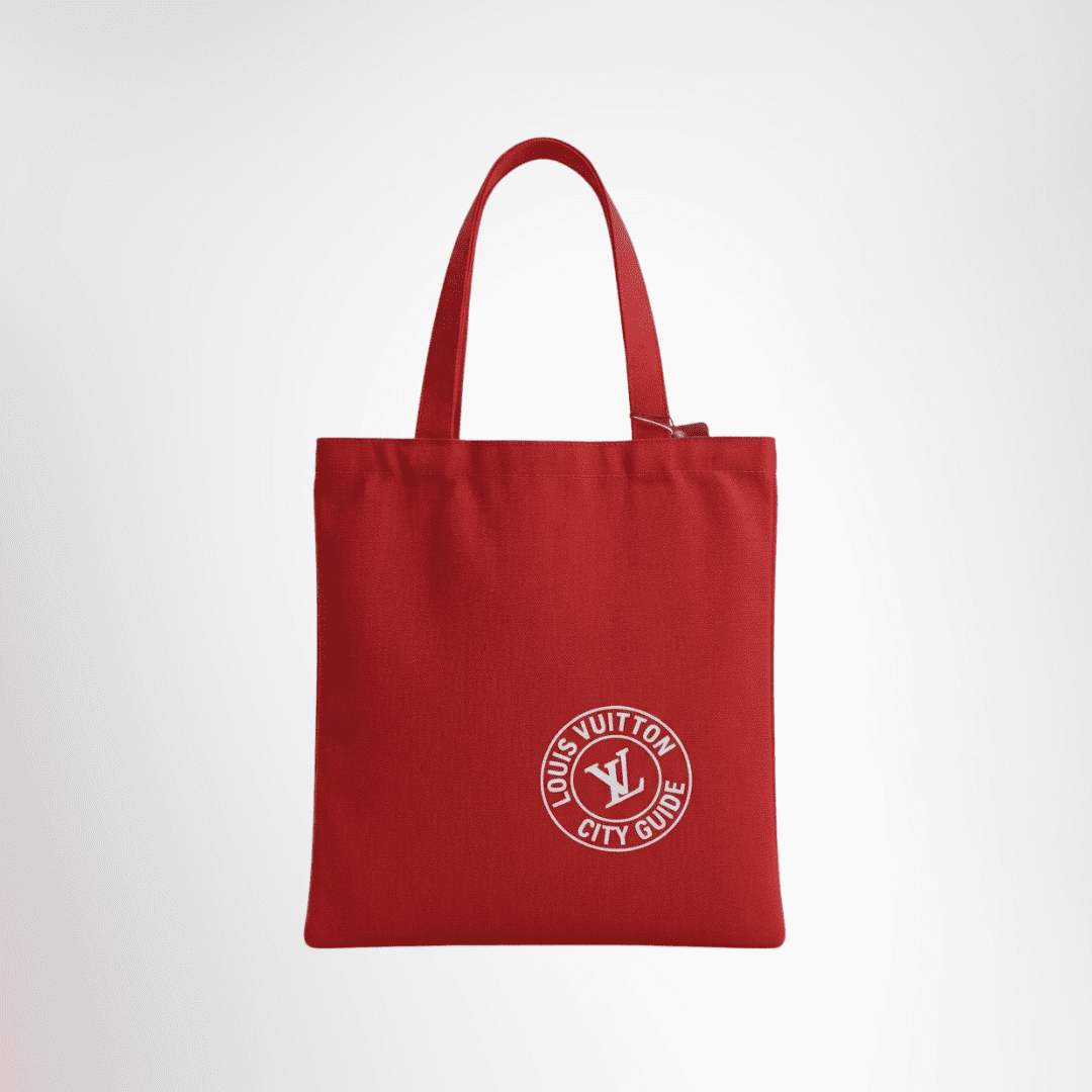 Louis Vuitton Preowned Luxury City Guide Exhibition Novelty Tote Bag Front Page - Antonio & Co.