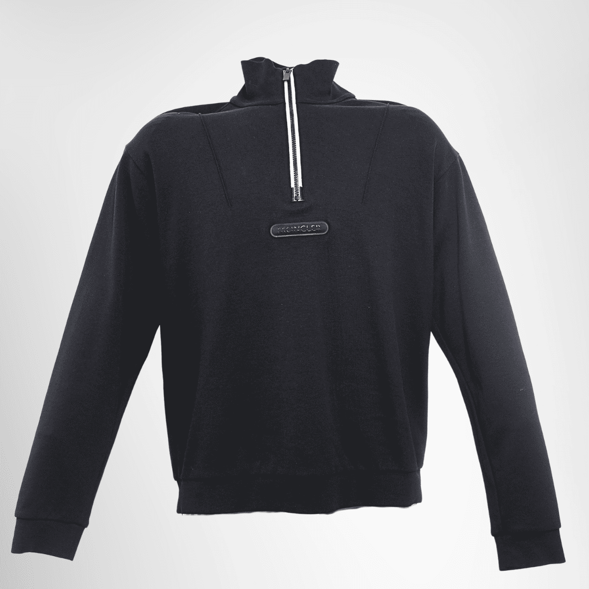 Moncler Half-Zip Cotton Mock-Neck Sweatshirt – Pre-Owned Luxury Brand Apparel – Antonio & Co Front Page