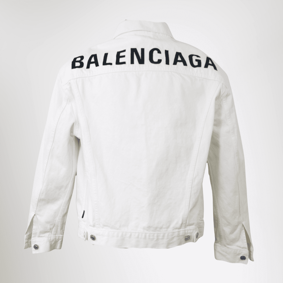 Balenciaga Oversized White Denim Jacket