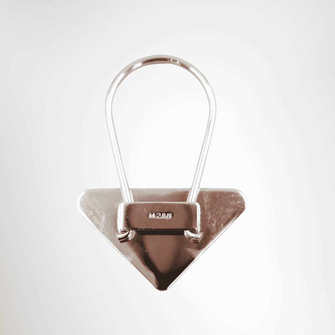 Prada Triangle Logo Keychain – Pale Yellow