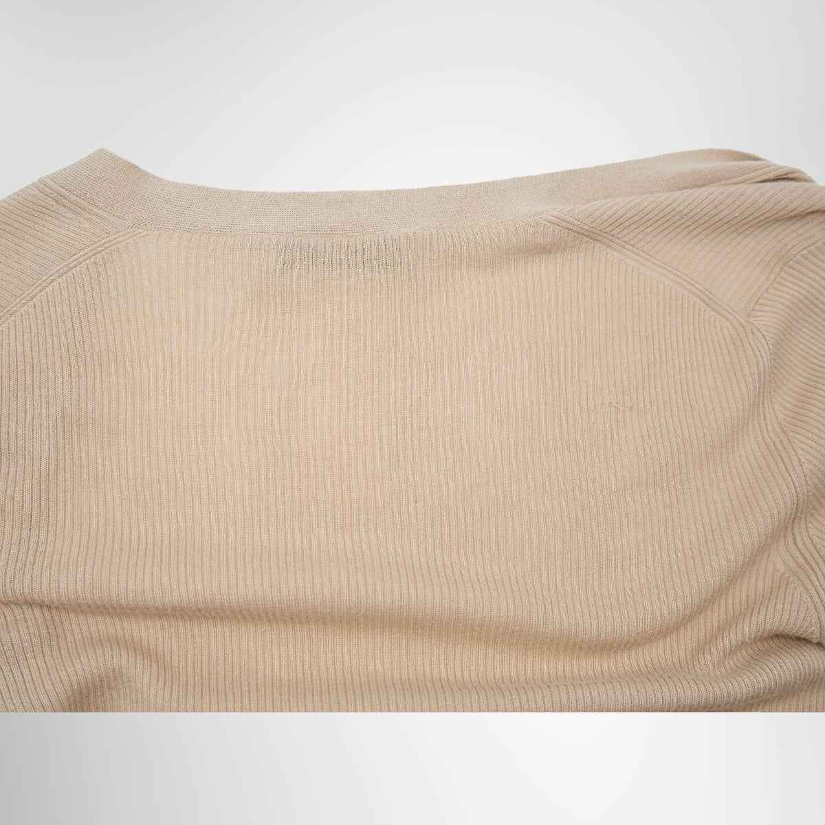 Prada Vintage Cashmere-Silk Blend V-Neck Cardigan – Beige, Size 40