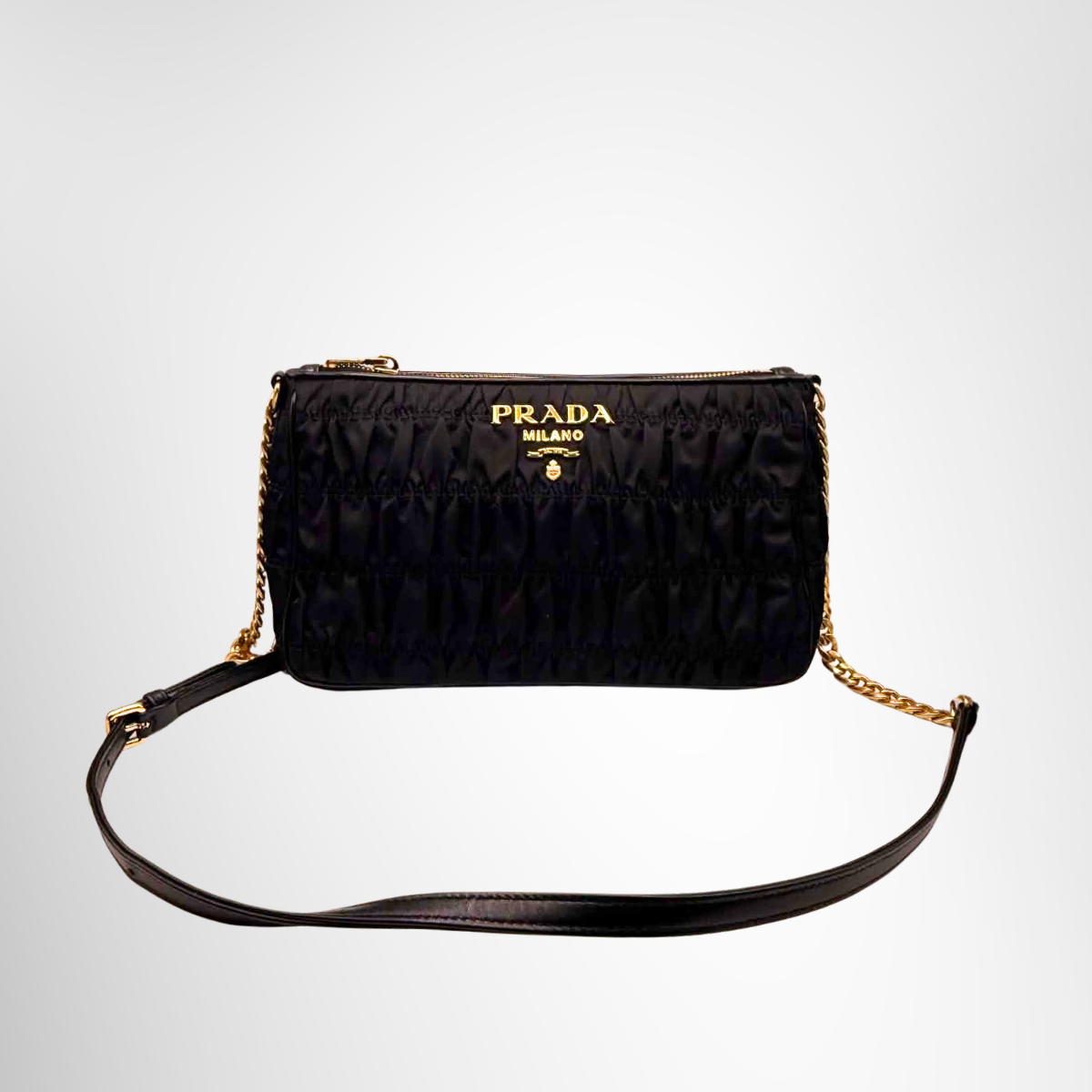 Prada Tessuto Gaufre Sling Bag – Black