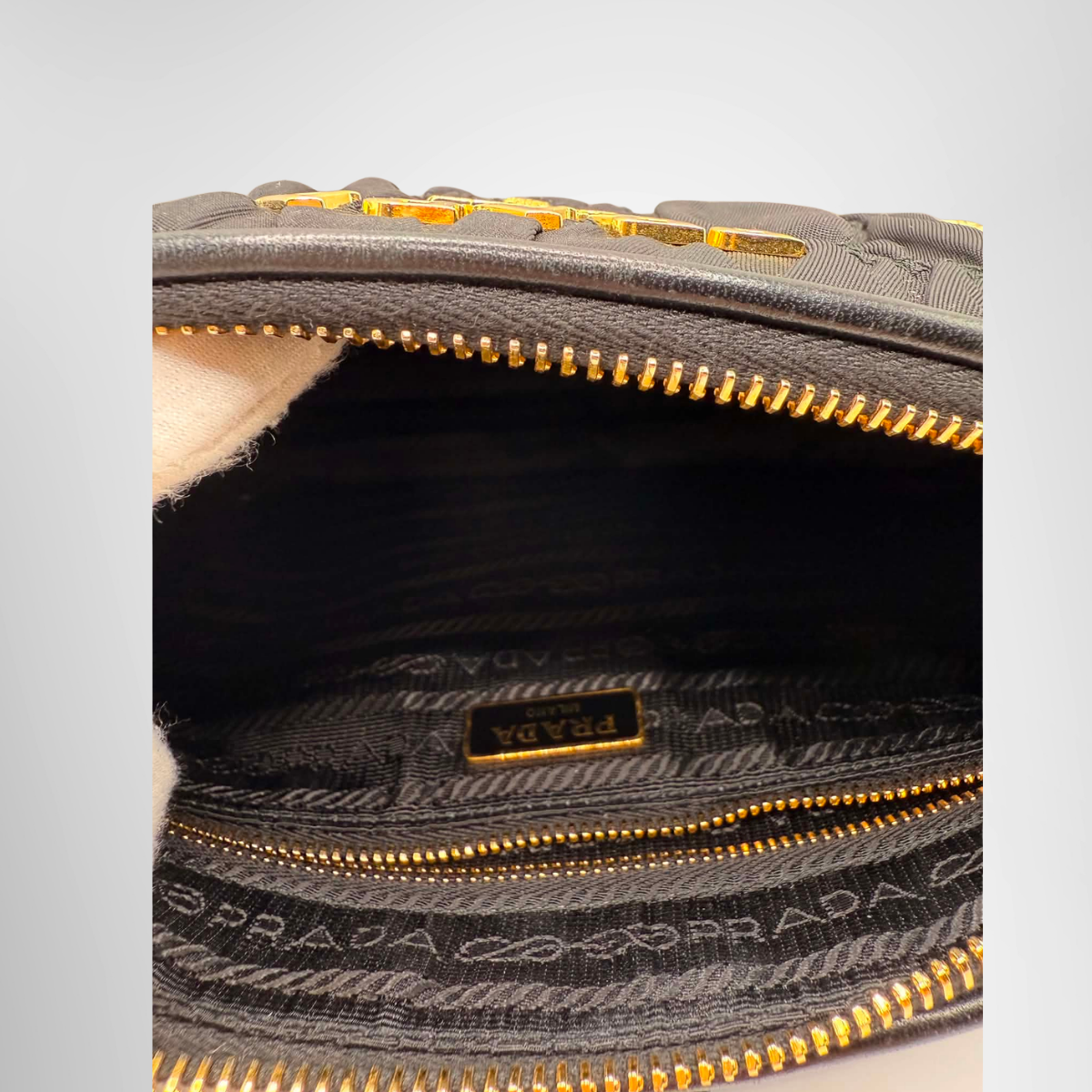 Prada Tessuto Gaufre Sling Bag – Black
