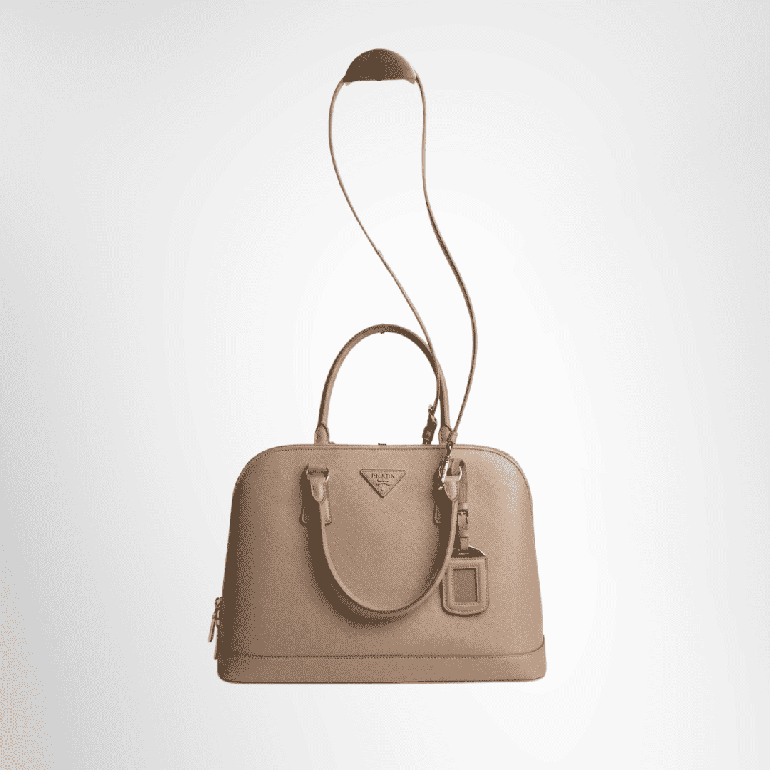Prada Preowned Luxury Bag Promenade Saffiano Leather Bag Front View