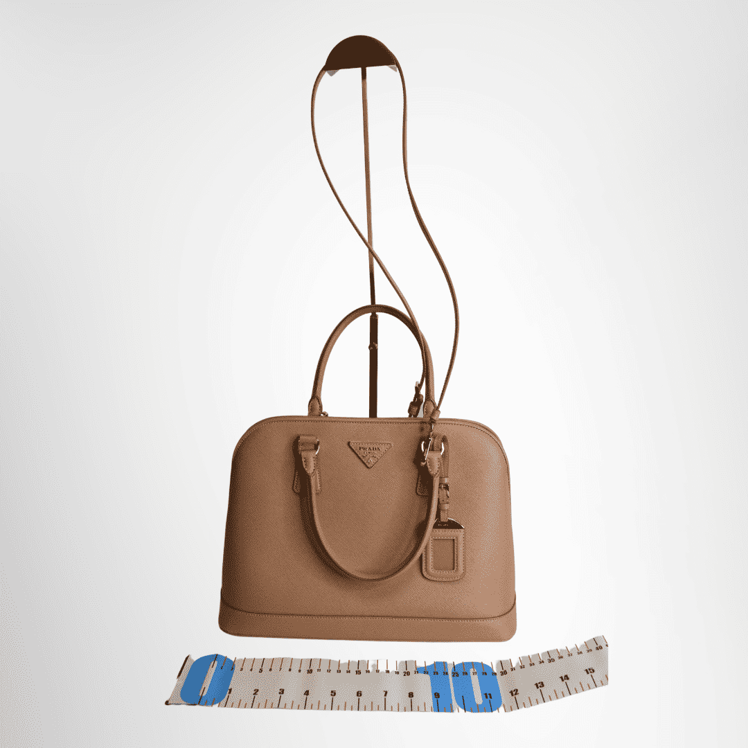 Prada Preowned Luxury Bag Promenade Saffiano Leather Bag Front View 2