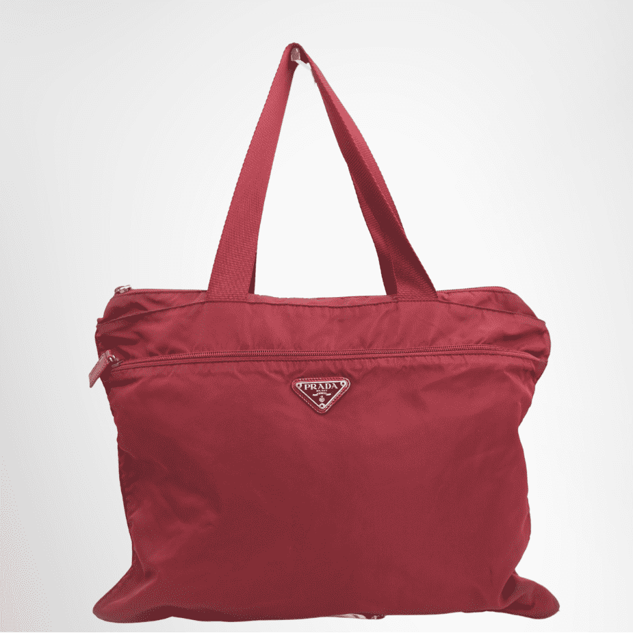 Prada Tessuto Nylon Tote Bag – Red