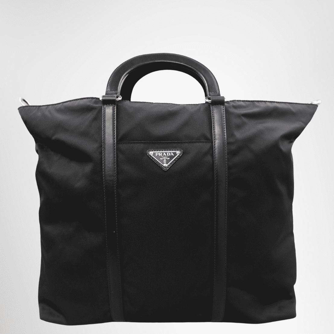 Prada Nylon 2-Way Shoulder Tote Bag – Black