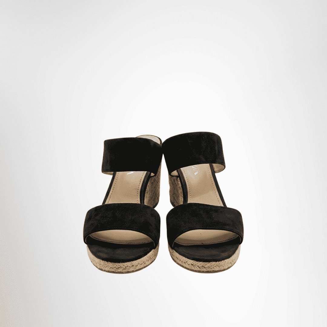 Prada Preowned Luxury Sandal Siera Espadrille Wedge Slide Sandal Front View