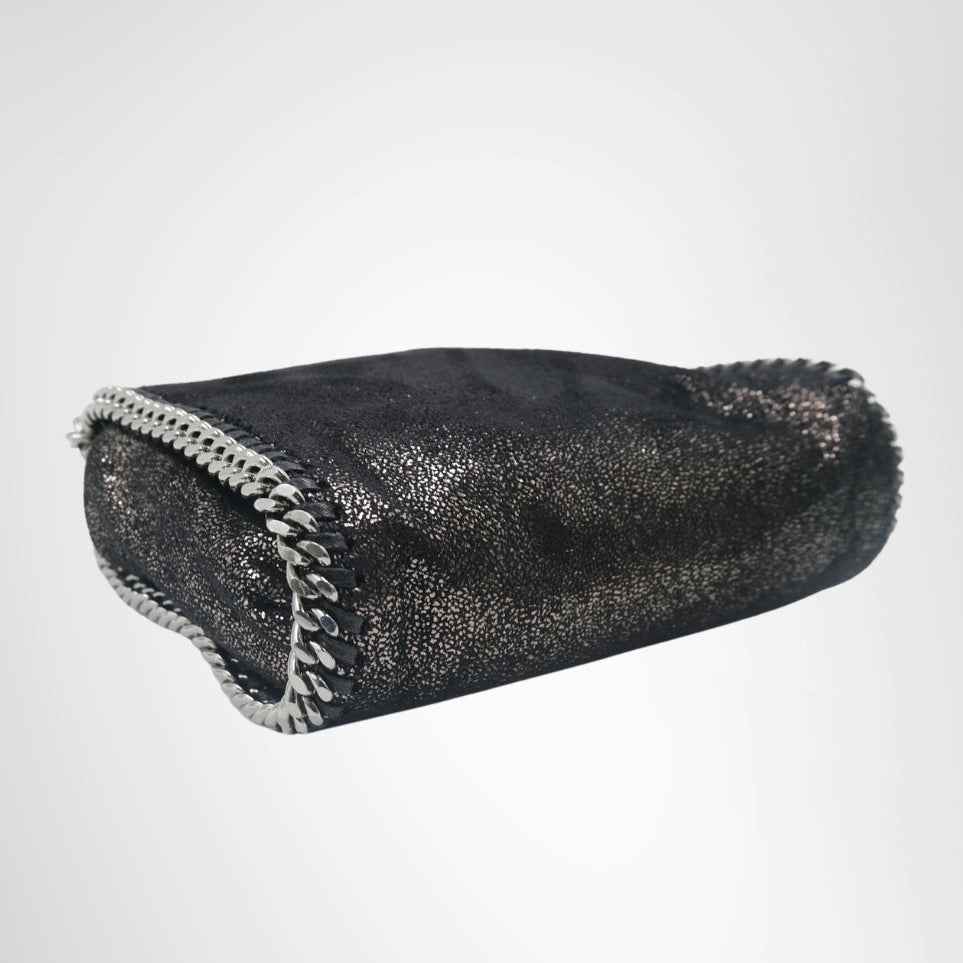 Stella McCartney Falabella Mini Metallic Tote Bag – Black / Silver