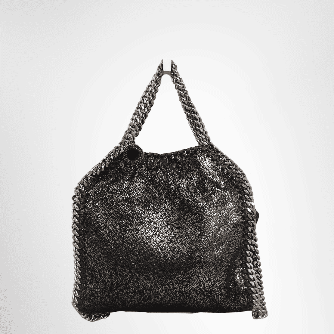 Stella McCartney Falabella Mini Metallic Tote Bag – Black / Silver
