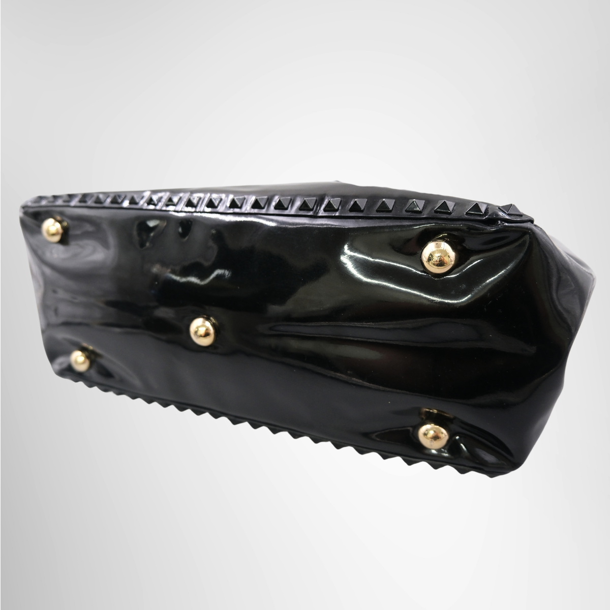 Valentino Garavani Rockstud Trapeze Tote Bag in Patent Leather