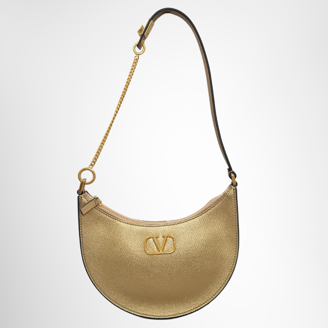 Valentino Garavani VLogo Signature Mini Hobo Bag – Gold