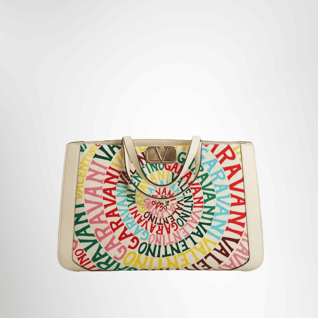Valentino Preowned Luxury Bag Escape Canvas Handbag Front View
