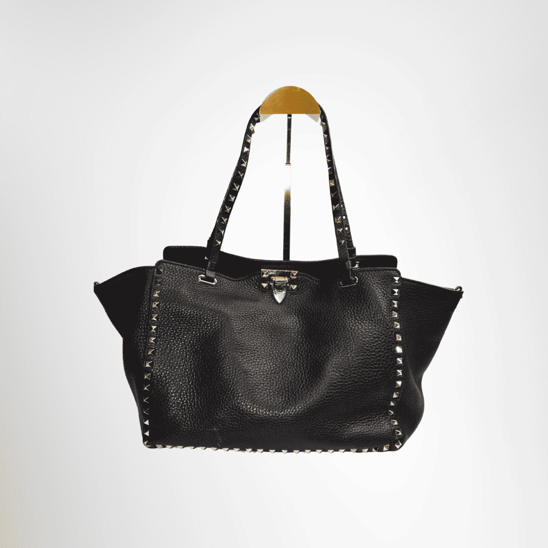 Valentino Preowned Luxury Bag Rockstud Tote Front View