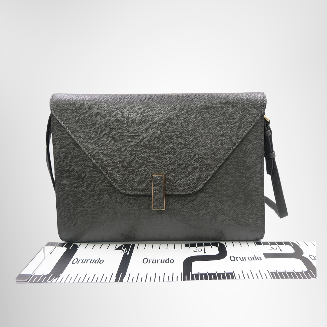 Valextra Iside Sling Shoulder Bag - Gray