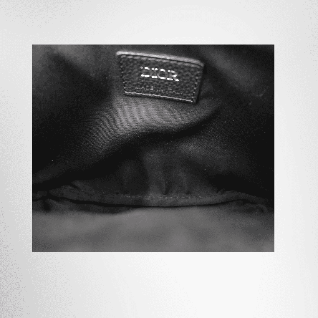 Dior Oblique Jacquard Canvas Shoulder Bag – Black