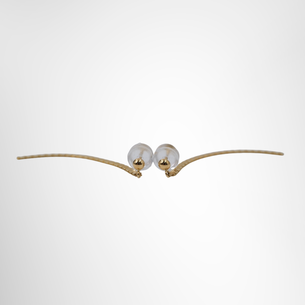 18K Gold Dangling Earrings – Pre-Owned Luxury Accessories – Antonio & Co Front Wide View 