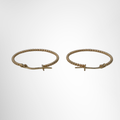 8K Gold Hoop Earrings – Pre-Owned Luxury Accessories – Antonio & Co Back View