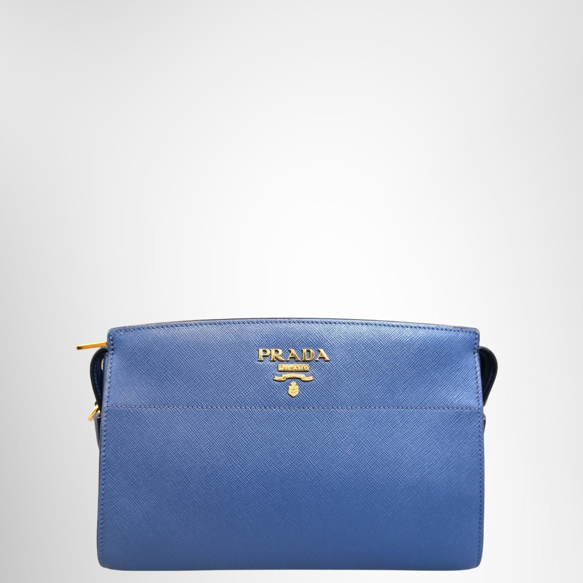 Prada Saffiano & Soft Calf Leather Shoulder Bag – Blue