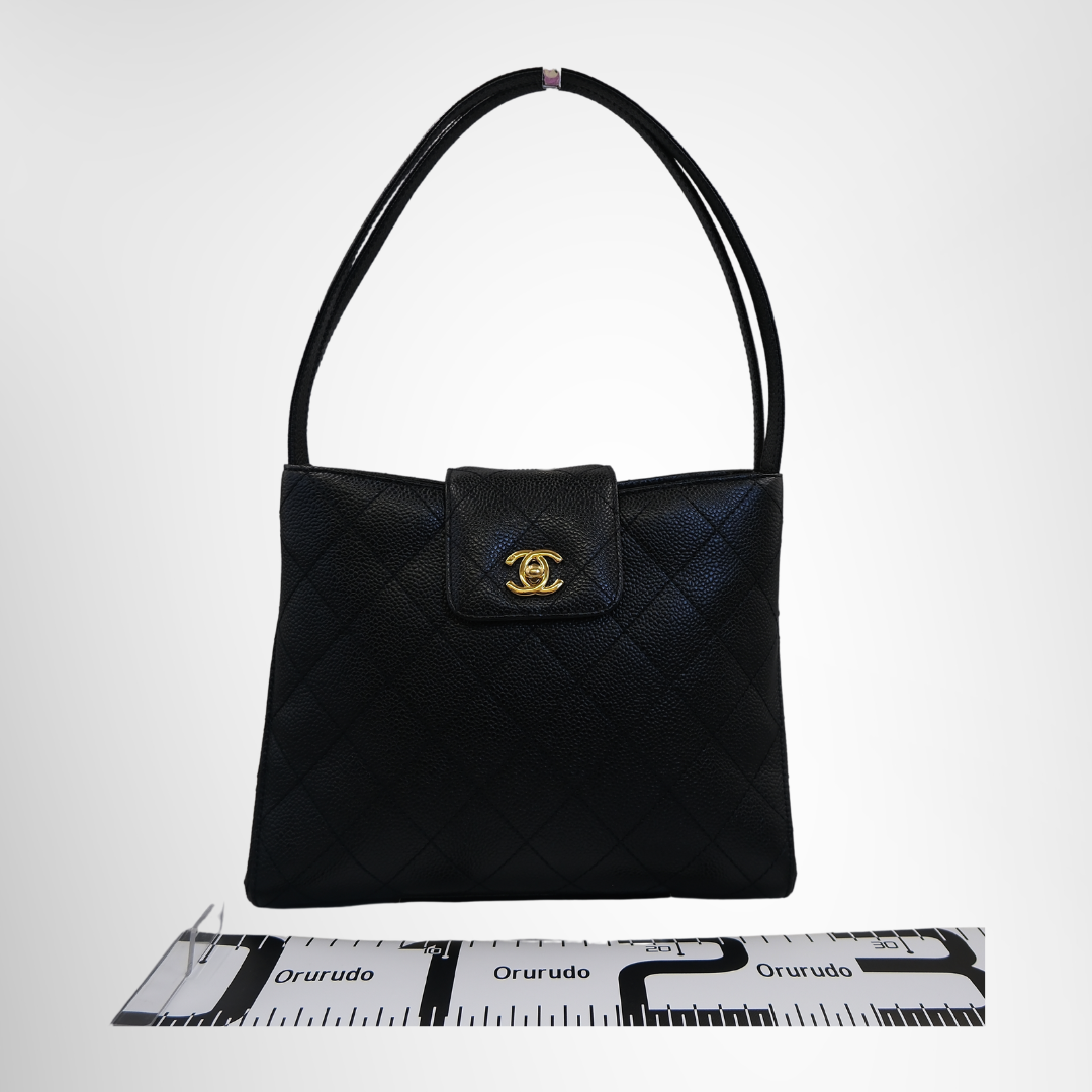 Bicolore Caviar Leather Tote Bag