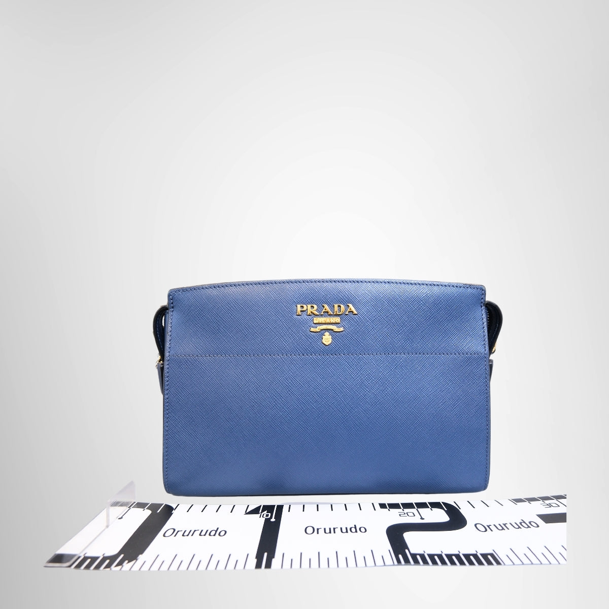Prada Saffiano & Soft Calf Leather Shoulder Bag – Blue