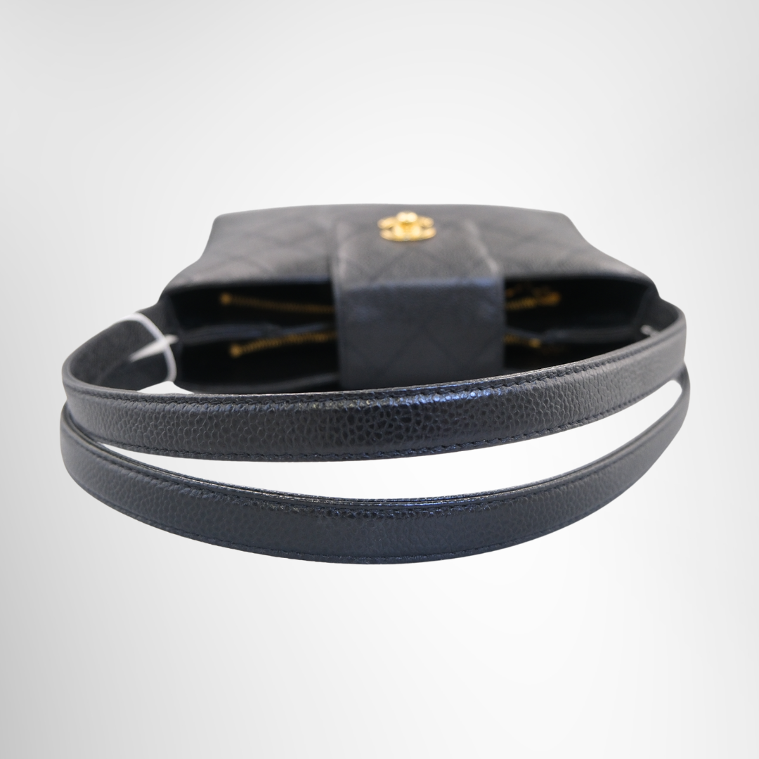 Bicolore Caviar Leather Tote Bag