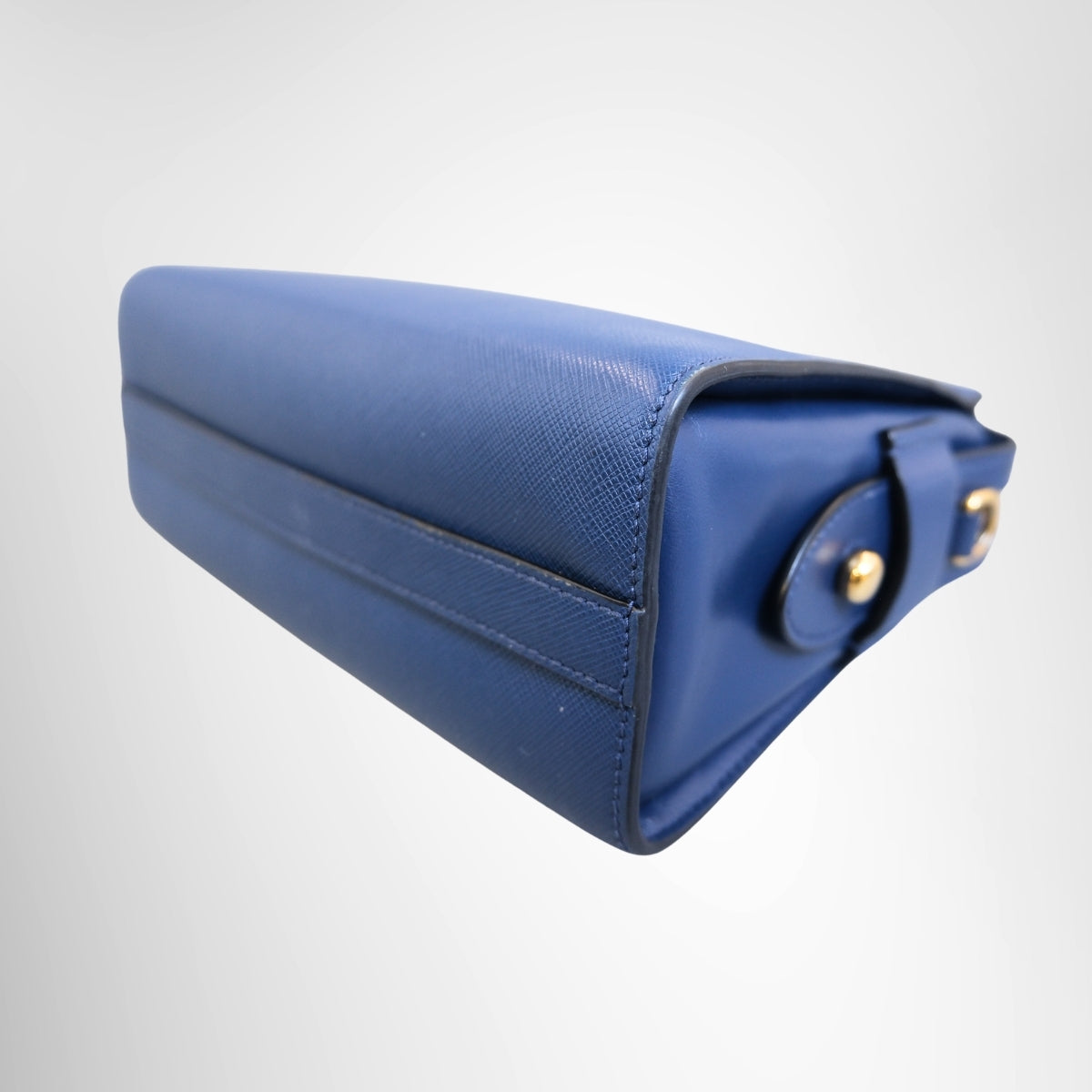 Prada Saffiano & Soft Calf Leather Shoulder Bag – Blue