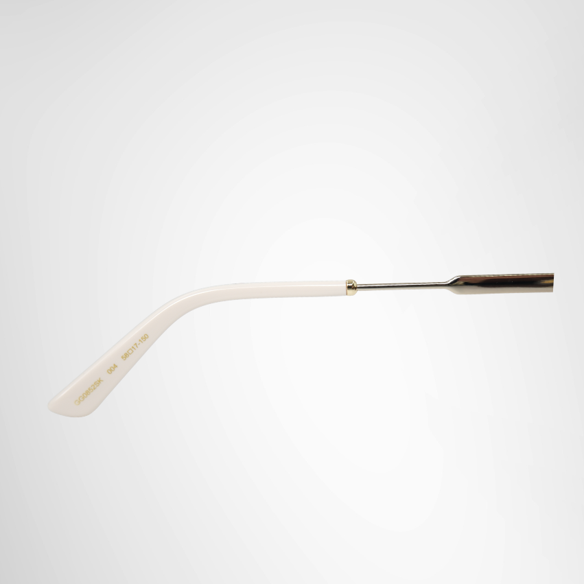 Square Brown Frame Metallic Sunglasses