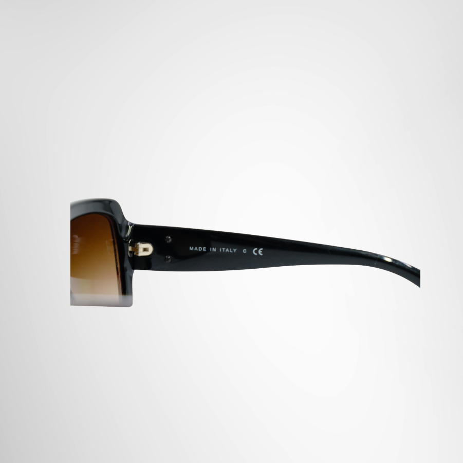 Brown Mauve Pixelated Snakeskin Frame Gradient Sunglasses