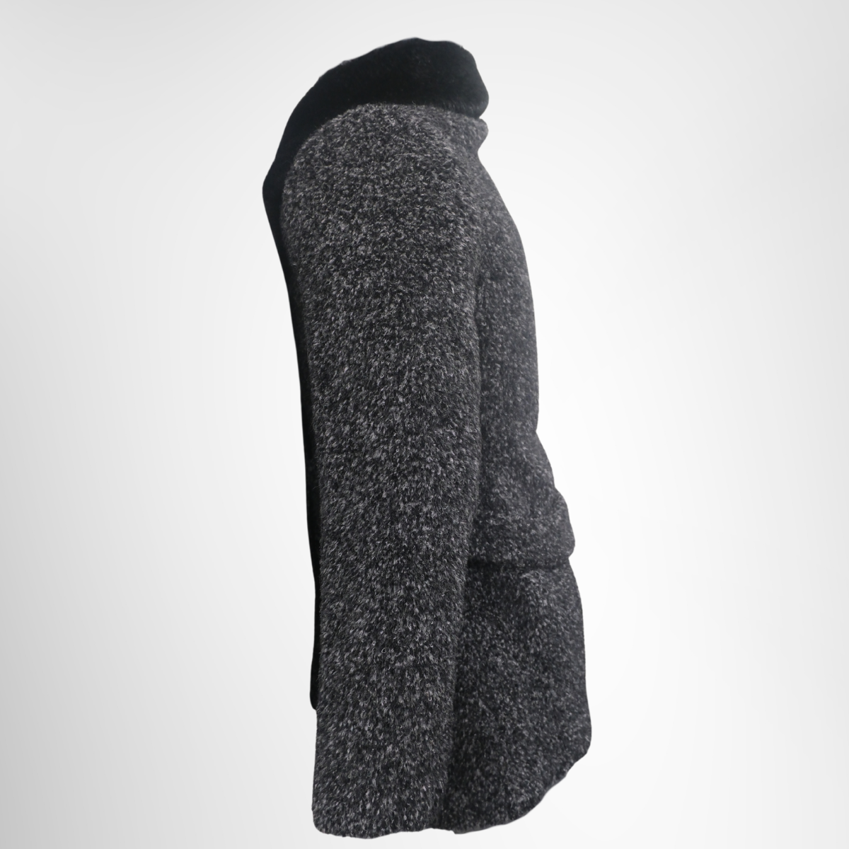 Balenciaga Tweed Coat – Pre-Owned Luxury Brand Apparel – Antonio & Co Side View
