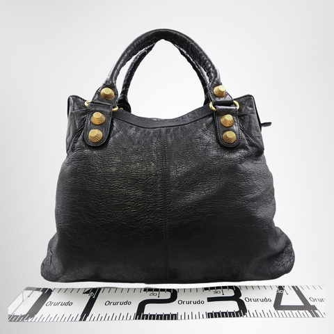 Balenciaga Giant 21 Gold City Bag - Black