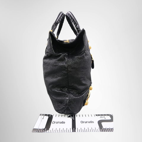 Balenciaga Giant 21 Gold City Bag - Black