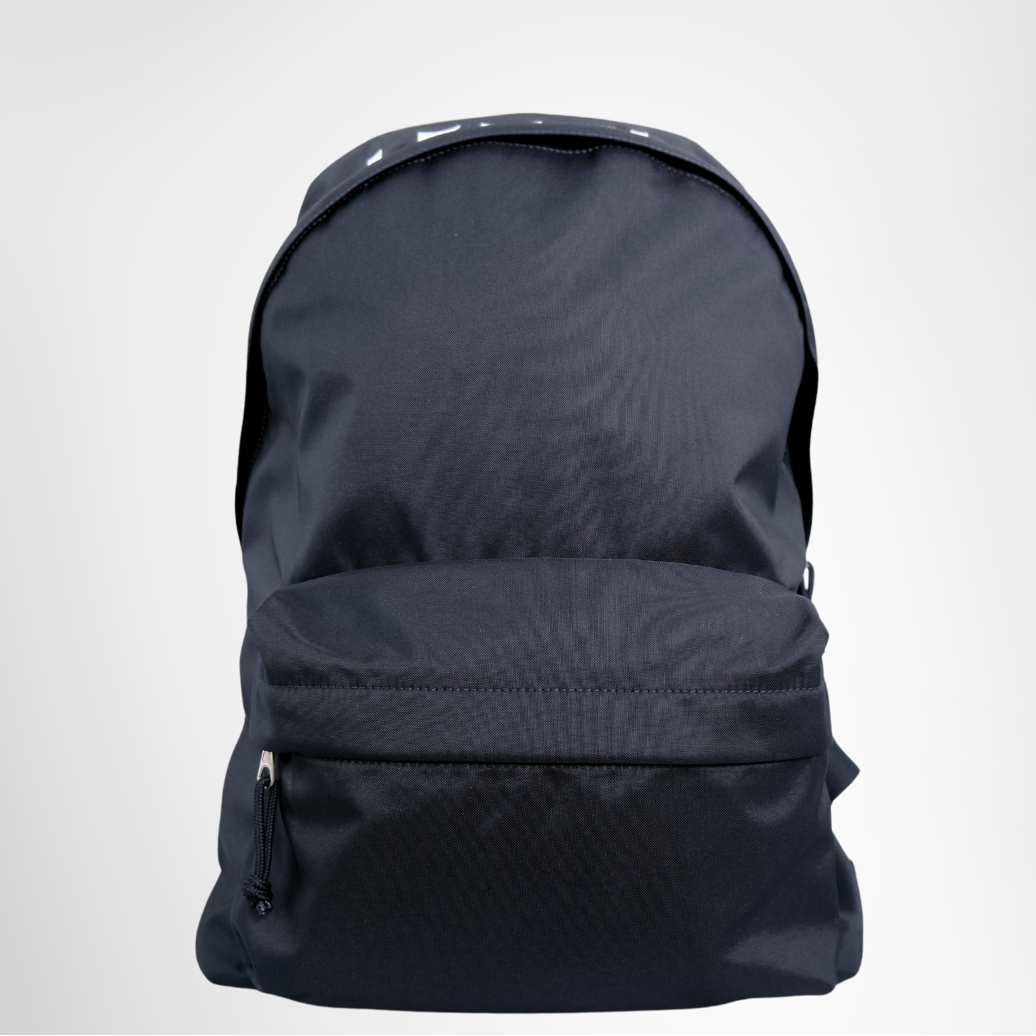 Balenciaga Logo Embroidered Canvas Backpack – Black