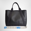 Balenciaga Preowned Luxury Bag Navy Cabas Perforated Leather Tote Bag Back View