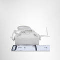 Balenciaga Preowned Luxury Bag Neo Classic Super Nano Handbag in White Crocodile Embossed Leather Bottom View